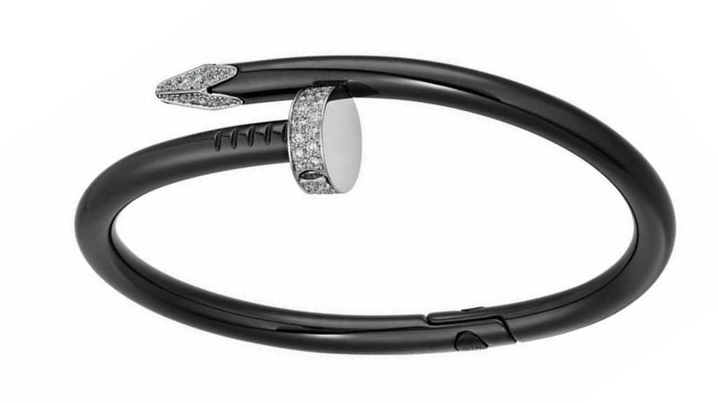 cartier nail bracelet in black