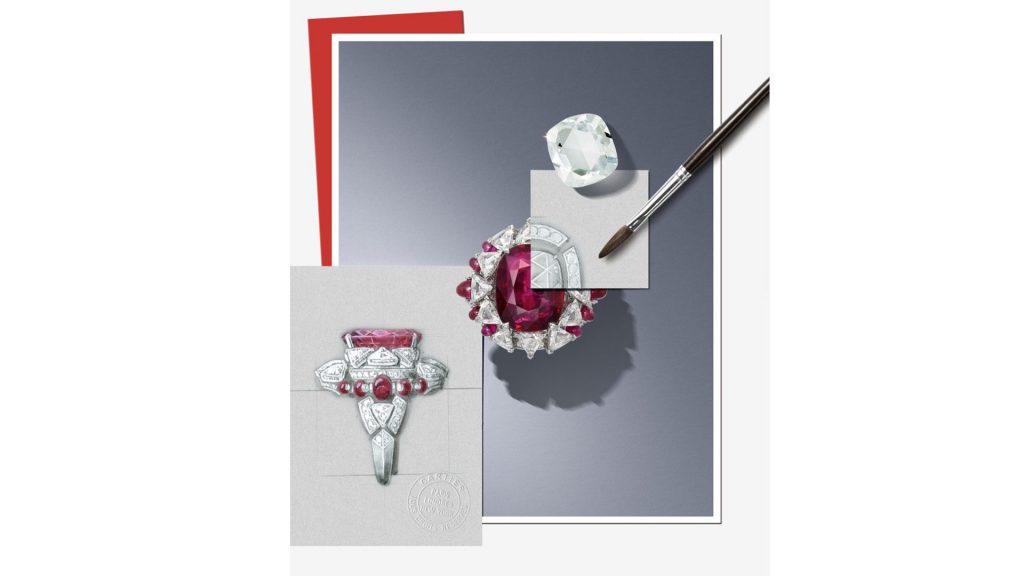 The centrepiece of the Phaan ring is a 8.2-carat ruby. 